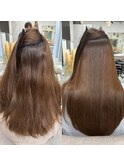 ビフォーアフター　髪質改善ストレート