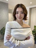 フォト 富山(foto)&nbsp;ミディアム暗めカラーデザインカラーフェイスフレーミング