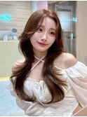 韓国ヘアくびれヘアセンターパート