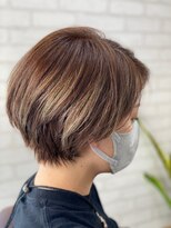 ハサミバイアトリエナガノ 千葉(8sami by atelier nagano)&nbsp;デザインカラー／レイヤーカット/ウエットヘア/オリーブベージュ