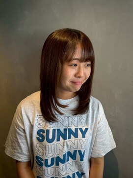 ヘアー ワークス ボナ 前橋店(HAIR WORKS bona.) 優しげな雰囲気をまとう◎ショコラブラウン×ストレートロング
