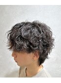 シャドウパーマ × ウルフカット