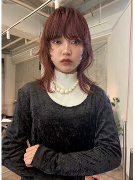 天神　ブリーチカラー　顔まわりレイヤー　レイヤーカット