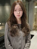 サンバレー(SUNVALLEY) オリーブベージュ レイヤーカット シースルーバング