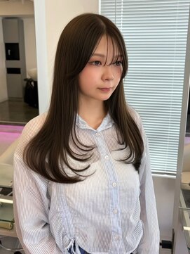 ルージュシー(RU10C) レイヤーカット/ブリーチなしダブルカラー/オリーブベージュ