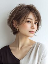 Heart's美人設計と白髪ぼかし専門店 青山表参道店 脱白髪染め/ショートヘア【ハーツ】&nbsp;白髪ぼかし脱白髪染め似合わせショートボブ40代50代60代