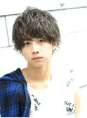 【AKROS】束感ショート シークレットパーマ