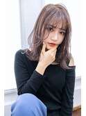 ANGELICA シースルーバング モーヴ ミルクティ レイヤーカット