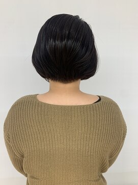 クオリス 上板橋店(QUALIS) 30代40代★シークレットハイライト前下がりグラボブ白髪染め