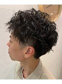 ツーブロックショート×ランダムパーマ[錦糸町][理容室]