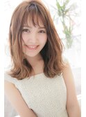 外ハネ×セミディ