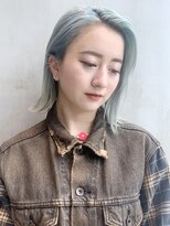 アルバム 銀座(ALBUM GINZA)&nbsp;切りっぱなしボブ_かきあげロングマロンベージュ_88437