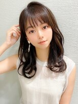 美髪/ホワイトグレージュ/ネビージュ/大人かわいい/こなれミディ