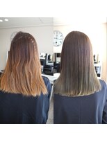 アペル(APPEL)&nbsp;髪質改善カラー　ビフォーアフター【岡山/岡山駅】