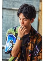 クレスト 草津店(CREST)&nbsp;マッシュツーブロックメンズパーママッシュウルフメンズカット