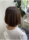 内巻きボブ×レイヤー[黒髪/グレーベージュ/レイヤーロング]