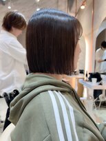 ロンド エスポワール 錦糸町(Lond espoir)&nbsp;ピンクブラウン美髪切りっぱなしボブ【ボブ/縮毛矯正/北澤華】