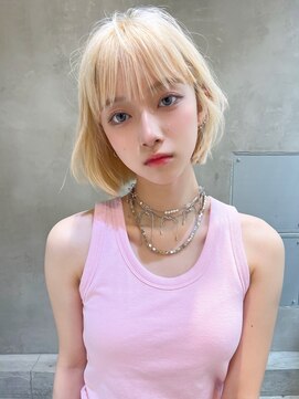 テイラー(Taylor) 【Taylor 大宮】ホワイトベージュ×タッセルボブ