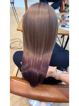 ユニ バイ マグ 長野店(Uni.by Mag) 透明感カラー★ダブルカラーブリーチミルクティーベージュ