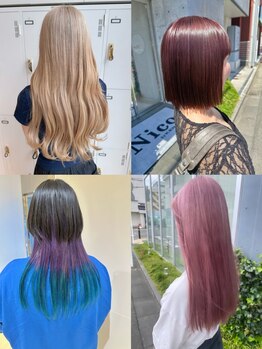 ニコ(NICO by KENJE)の写真/ナチュラルだけど今っぽいインナーカラー、ハイライトカラーで作りだす透明感で…