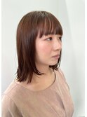 ボブデジタルパーマウルフカット小顔ワンレンレイヤーカット