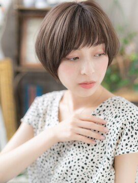 カバーヘア ブリス 上尾西口店(COVER HAIR bliss) 大人かわいいアースカラー小顔丸みショートc6上尾20代30代40代