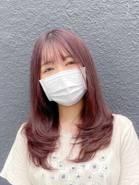 メレ 仙台(Mele) 20代～30代似合わせレイヤーカット/ピンクカラー/韓国［仙台］