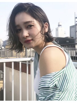 ティアラ 福島店(TIARA) 好感度◎グレージュ切りっぱなしボブ☆ひし形シルエットセミディ