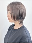 *丸みショートレイヤーボブくびれショートウルフマッシュウルフ