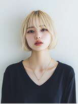 ロディーナコク 大口 新子安(rodina.coc)&nbsp;ホワイトブロンド×ボブ/ダブルカラー/髪質改善/韓国/ブリーチ