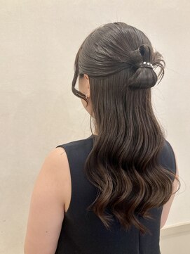 ヘアアレンジメント ボガスティーズ 溝の口店(Hair arrangement Vogusty's) カチモリハーフアップ/結婚式お呼ばれヘア/ヘアセット
