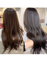 カラ フクオカ(Cara FUKUOKA)&nbsp;ショコラグレージュ&レイヤーカット《福岡暗髪カラー》