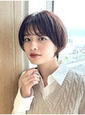 『岩田莉奈』40代50代お洒落な白髪染ショートボブ新宿ケアカラー