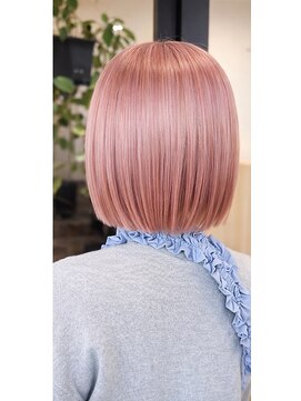 ハイク(HYKE) 大人かわいい艶ボブ×ピンクベージュ