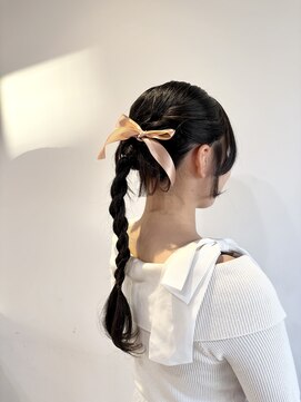 ペスカケイクリエイティブ(PESCA K-CREATIVE) ナチュラルリボン編みおろしアレンジ