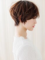 カバーヘア ブリス 志木南口駅前店(COVER HAIR bliss) ミルクベージュブリーチなしひし形ナチュラルショート20代30代W