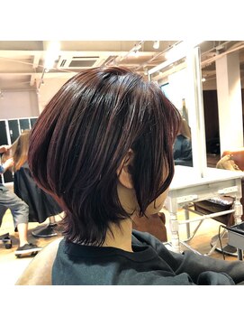 アフィナー 上大岡(Afinar) 【上大岡/Afinar】ショートボブ&チェリーベージュ