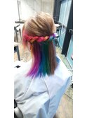 garbohair成人式 インナーカラー♪をcandy colorに♪