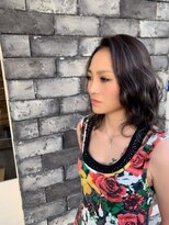 ライズ バイ レボ 柏店(RISE by REVO)&nbsp;ボブ/カーキグレージュ/大人かわいい/フェザーバング