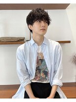 無造作パーマツイストパーマメンズマッシュカット（表参道原宿）