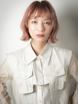 モッズヘア 上尾西口店(mod's hair) ベビーピンク大人ハイライト小顔外ハネボブ203s上尾10代20代30代