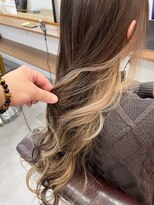 ランプ(Lamp) 白髪ぼかし/髪質改善/インナーカラー ビフォアー&アフター