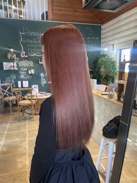 クレエ ヘアー デザイン(creer hair design) さらさらツヤ感モテ髪ストレート★艶カラーピンクベージュ
