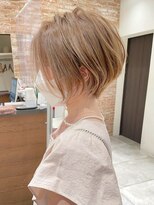 前下がりショートボブ×ハイライト×透明感カラー【NAYUMI】