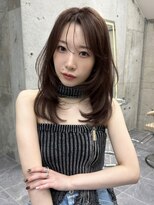 サイン 渋谷(SIGN)&nbsp;韓国ヘアーハッシュカットレイヤーカットグレージュブリーチ無し