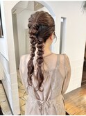 ツインポニーぽこぽこヘアセット