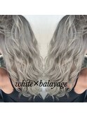 [+1unluke]2025-SS/white×balayage
