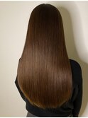 ストレートロング/ブラウンカラー/艶髪
