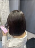 ボブ×縮毛矯正