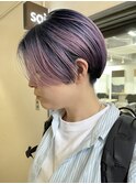 ルーツカラー_グラデーションカラー_長め刈り上げショート